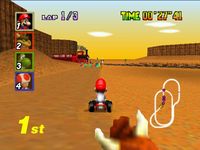 une photo d'Ã©cran de Mario Kart 64 sur Nintendo 64